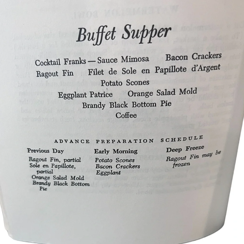 Vintage Cookbooks New French Cooking (1976) & Thoughts for Buffets (1958)